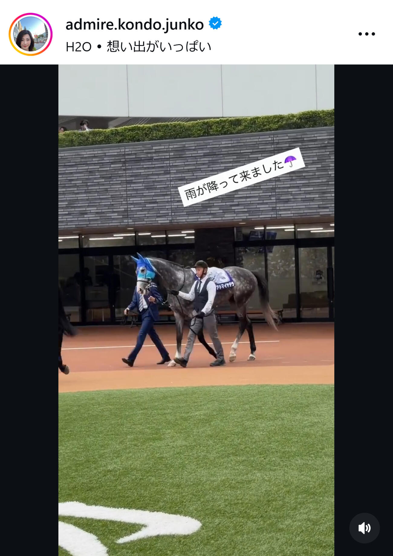 アドマイヤ近藤旬子オーナーのインスタグラムから
