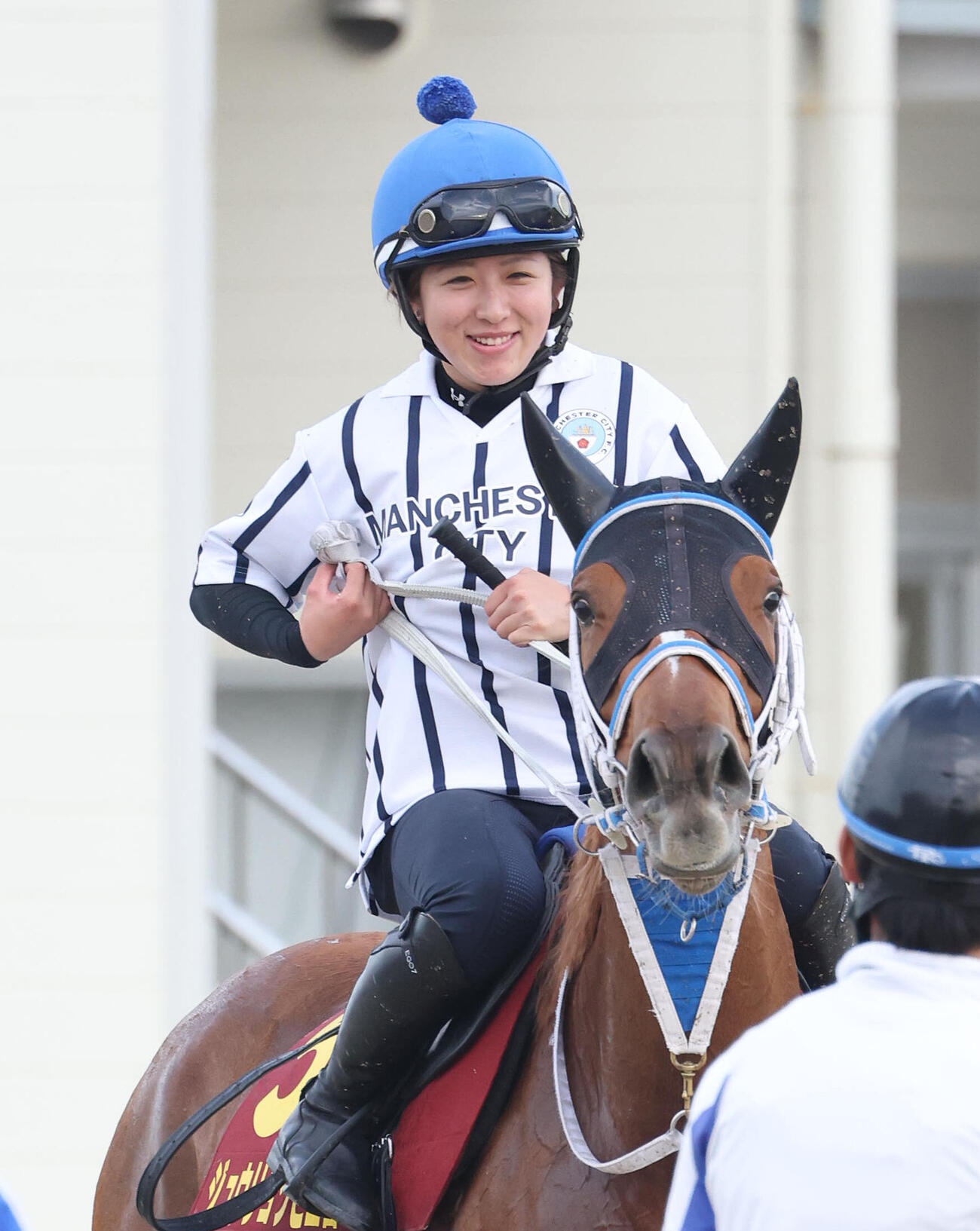 今村聖奈騎手とジュウリョクピエロ（2026年5月20日撮影）