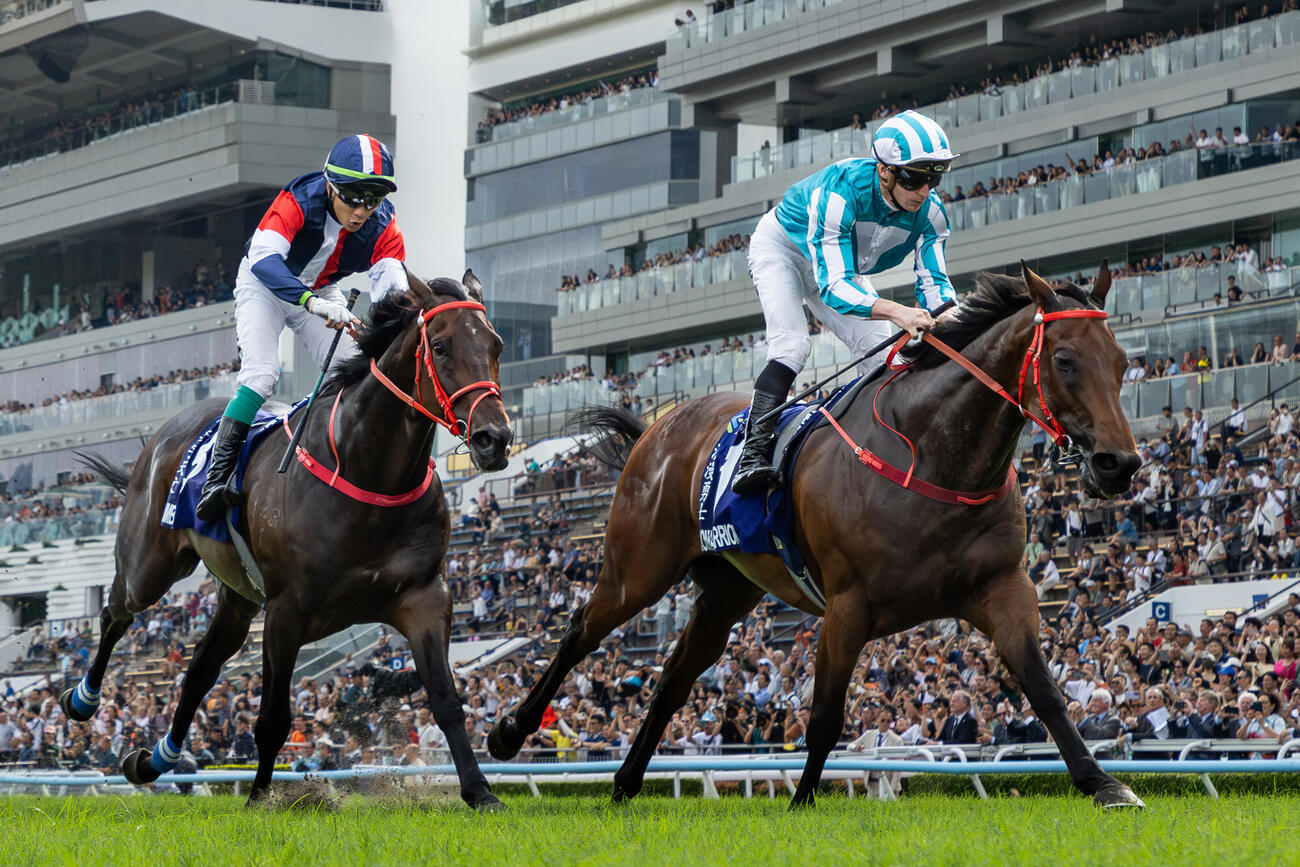チャンピオンズ＆チャターCを制したロマンチックウォリアー（C）The　Hong　Kong　Jockey　Club