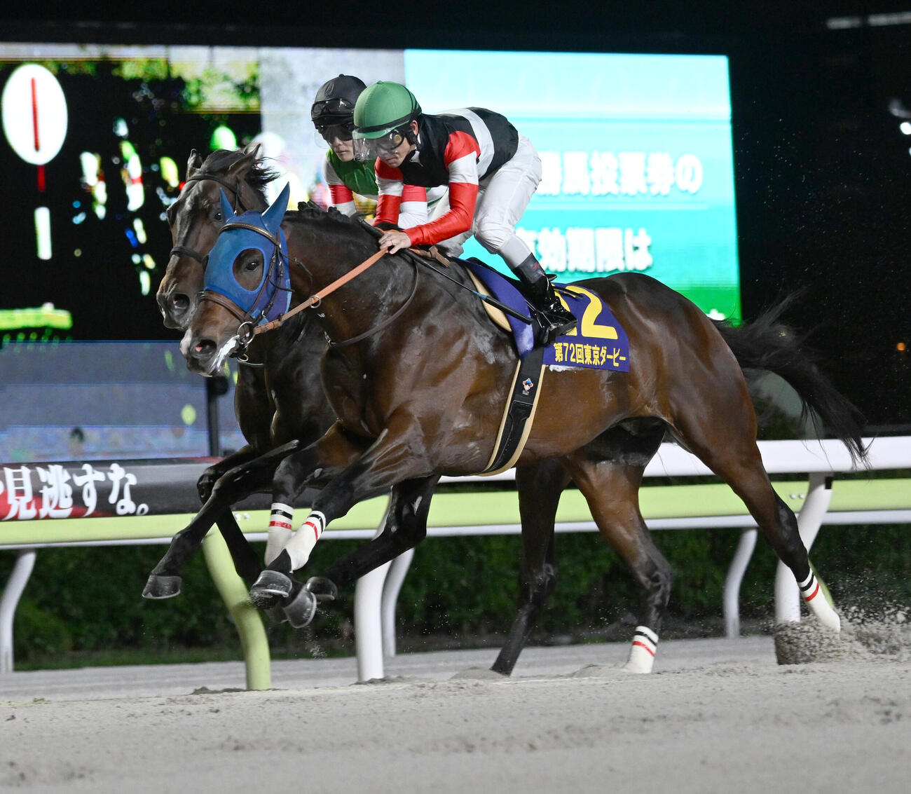 東京ダービーを制したフィンガーと戸崎圭太騎手（撮影・千葉一成）