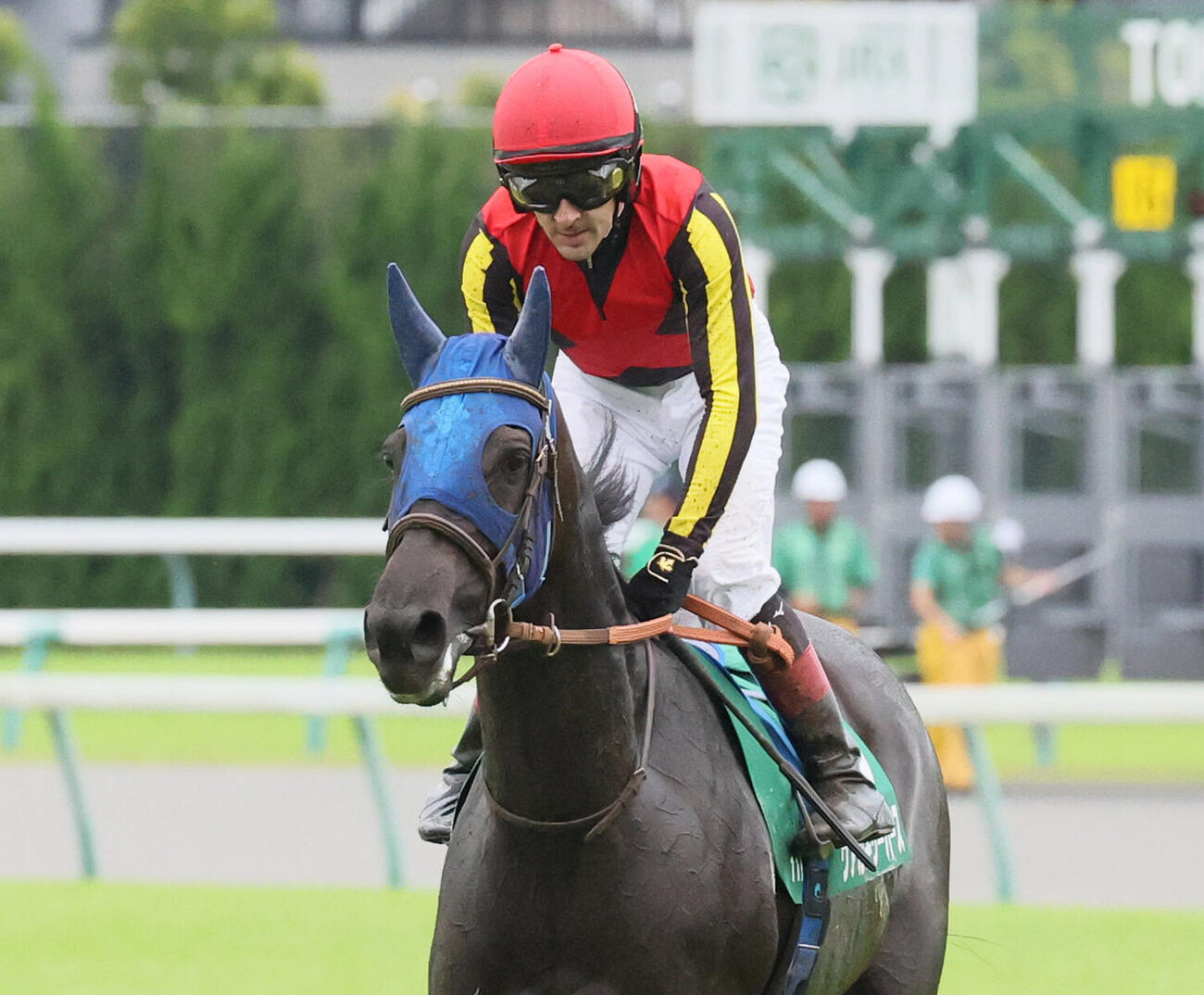 府中牝馬Sで1番人気に応えられず14着に敗れたヴァルキリーバースとC・ルメール騎手（撮影・丹羽敏通）