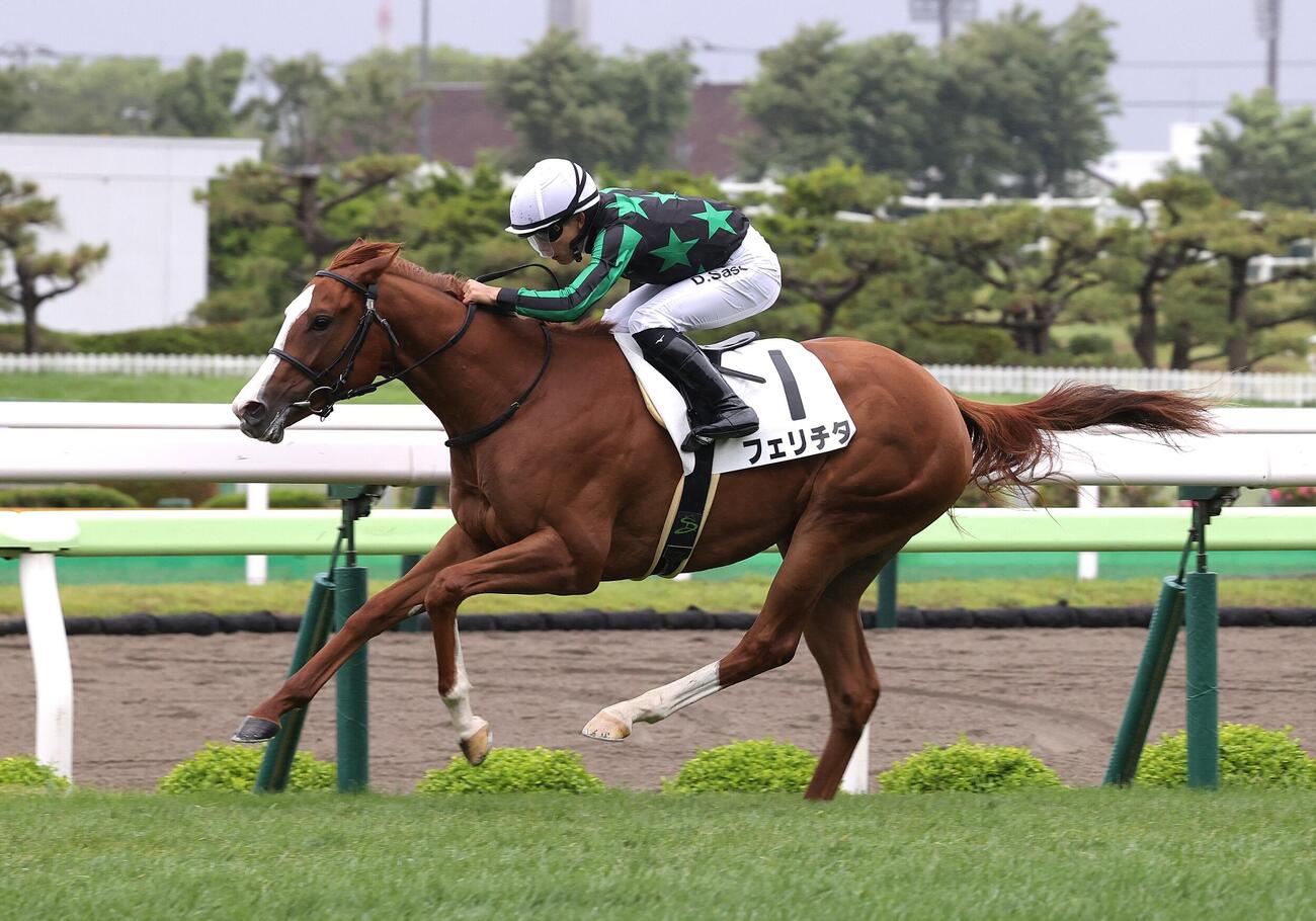 新馬戦を制したフェリチタ