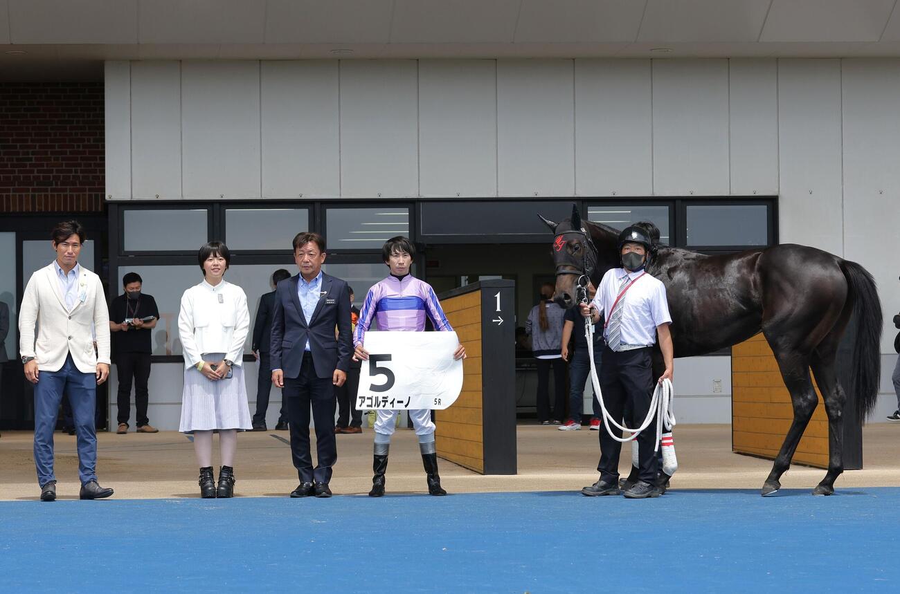 函館5R新馬戦を制したアゴルディーノ