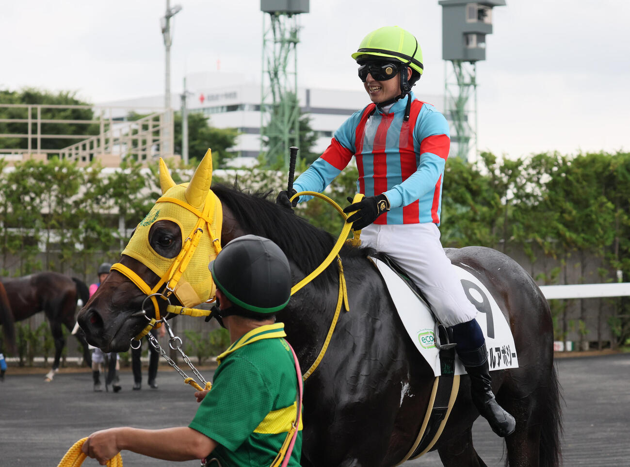 福島3R、3歳未勝利戦を制したオリジナルアポジーと武藤雅騎手（撮影・丹羽敏通）