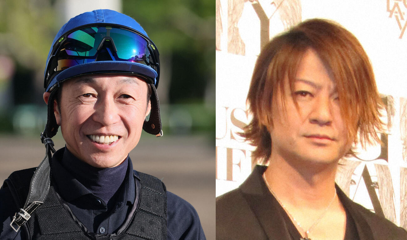 武豊騎手（左）とGLAYのTERU