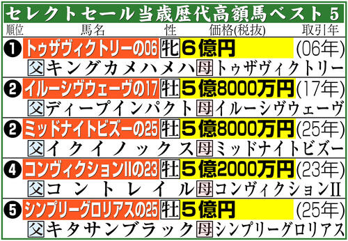 セレクトセール】2日目スタートから藤田晋氏が2億円！ キングズ