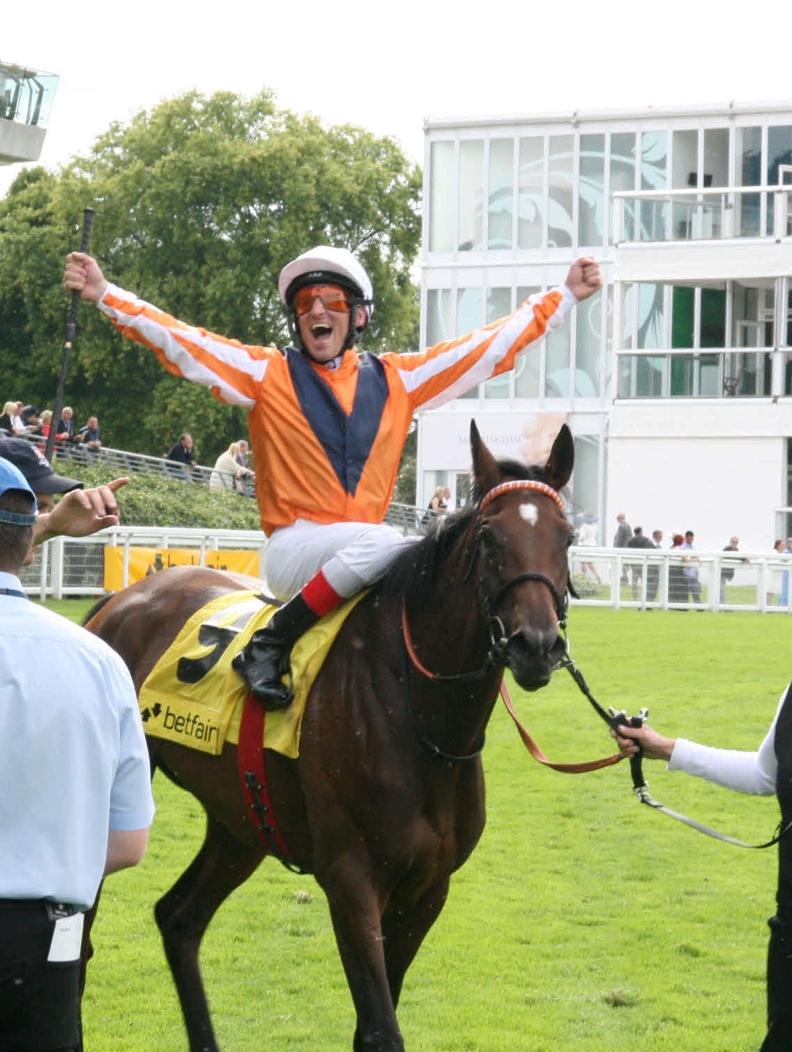 2012年キングジョージで優勝したデインドリームとシュタルケ騎手