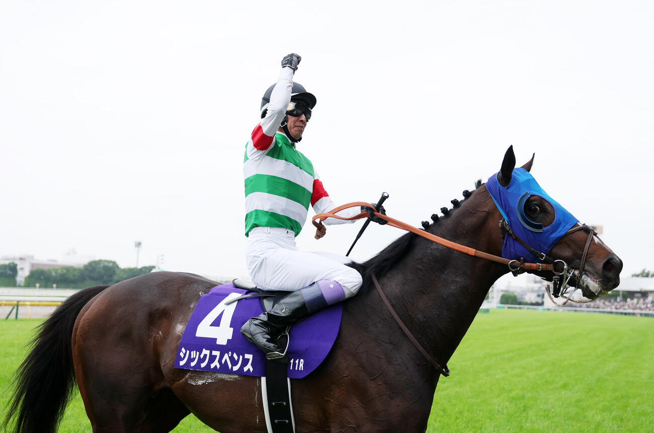 安田記念を制したシックスペンスと武豊騎手