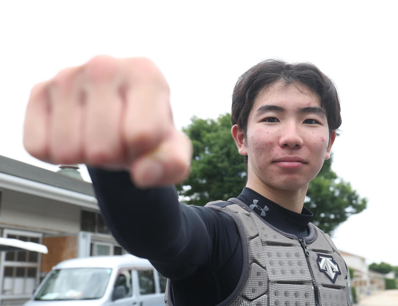 ショウナンバンライとレパードSに挑む田山旺佑騎手（撮影・白石智彦）