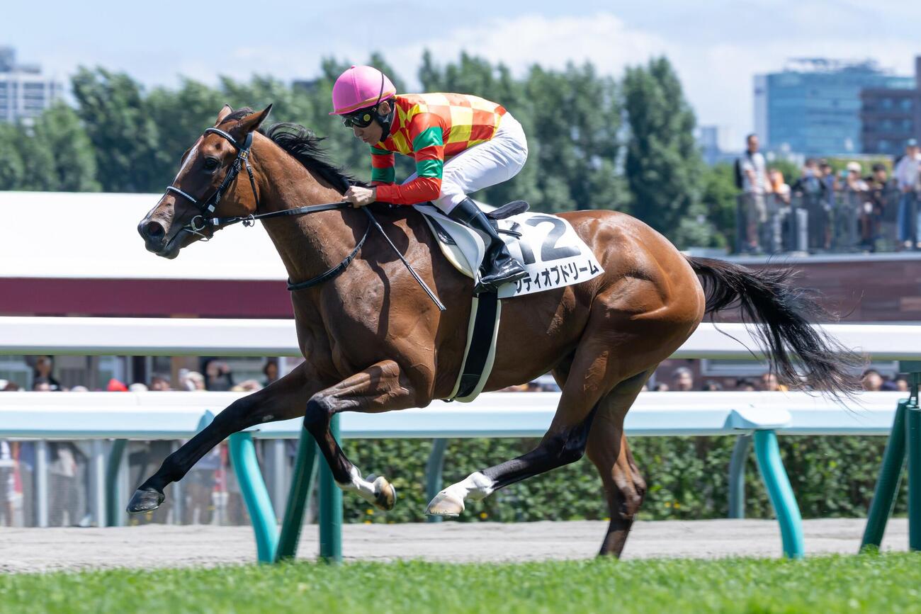札幌5R、デビュー戦を勝ち上がったシティオブドリームと横山典弘騎手