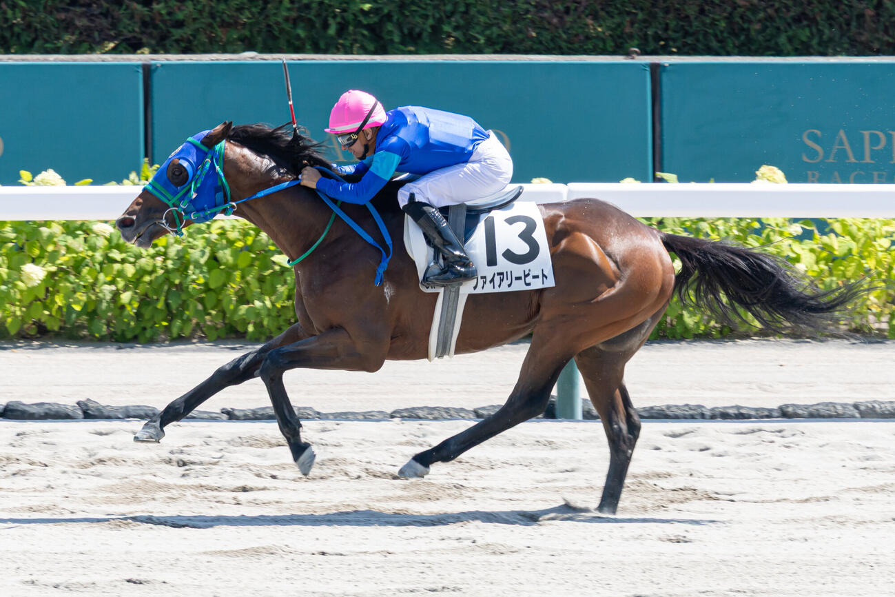 札幌3R、3歳未勝利を勝ち上がったファイアリービートとR・ヘルナンデス騎手