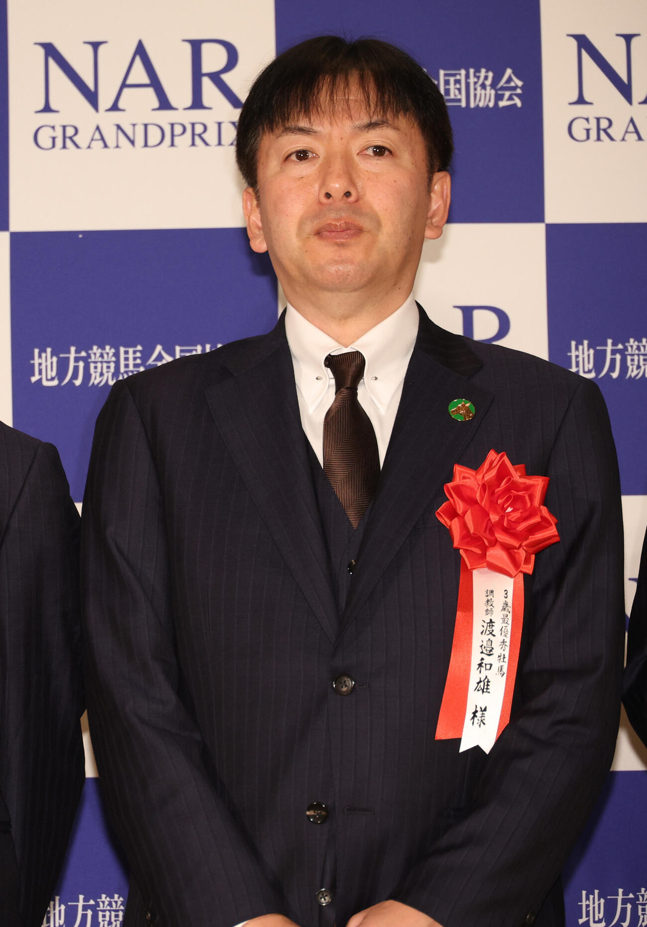 NARグランプリ2023、3歳最優秀牡馬ミックファイアの渡辺和雄調教師（2024年2月22日撮影）