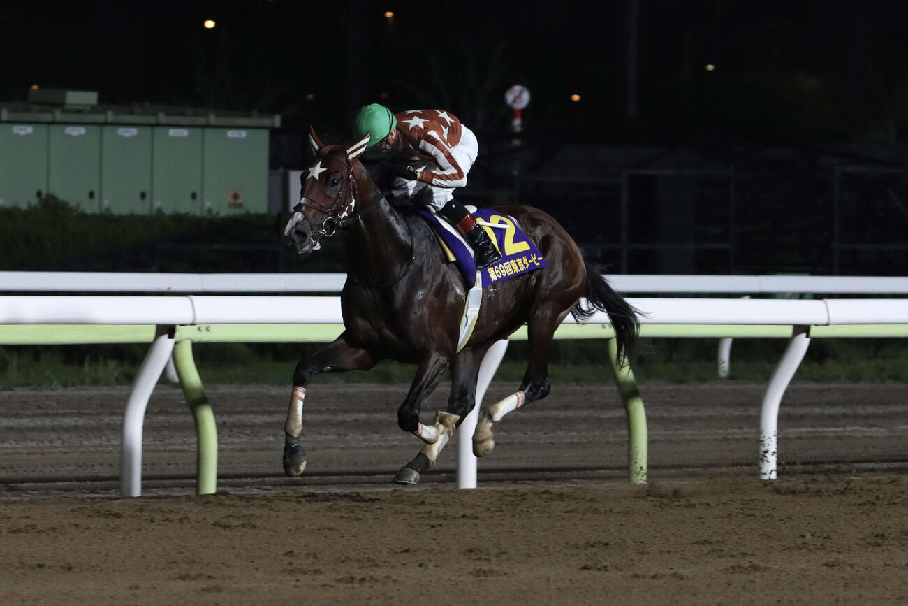 2番手から抜け出し東京ダービーを制したミックファイアと御神本訓史騎手（2023年6月7日撮影）