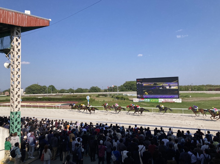 笠松競馬場の場内（2025年4月29日撮影）