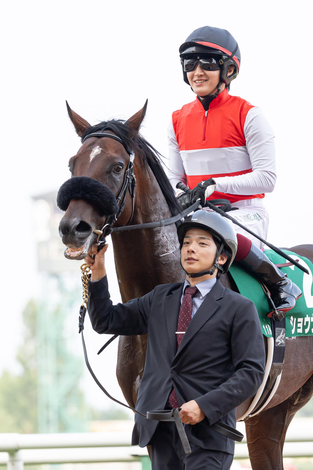 札幌2歳Sを制したショウナンガレオンと鮫島駿騎手（2026年9月5日撮影）