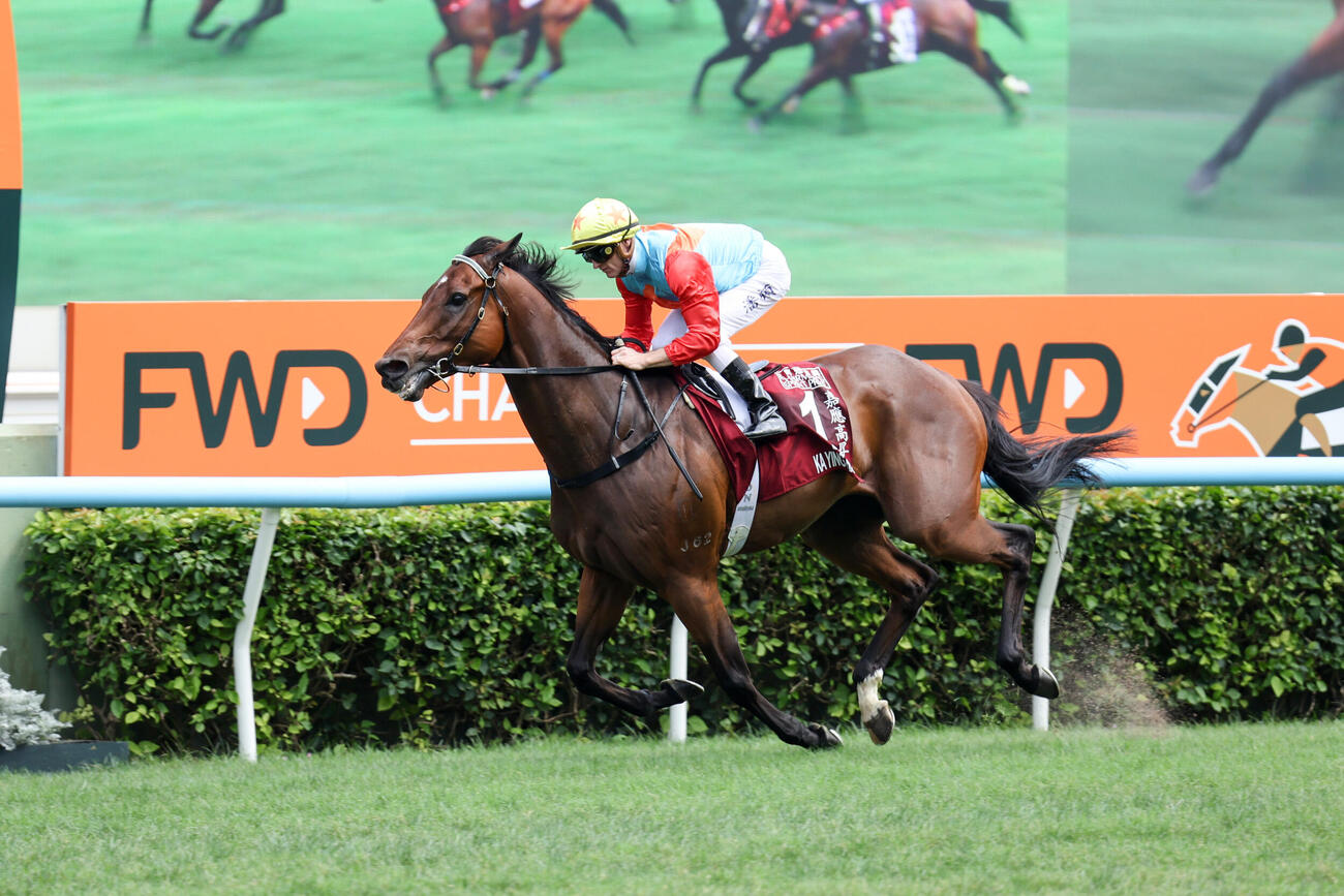 チェアマンズスプリントプライズを制したカーインライジング（C）The Hong Kong Jockey Club