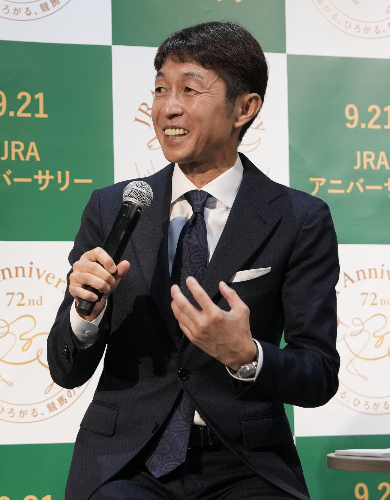トークする武豊騎手（撮影・小島史椰）