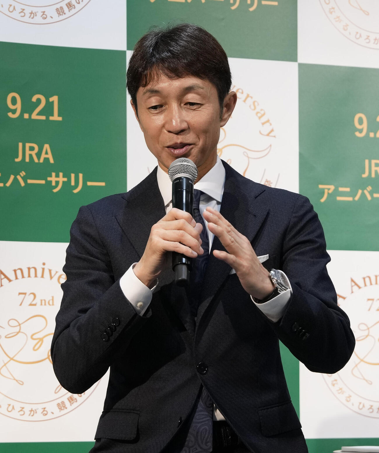 トークする武豊騎手（撮影・小島史椰）