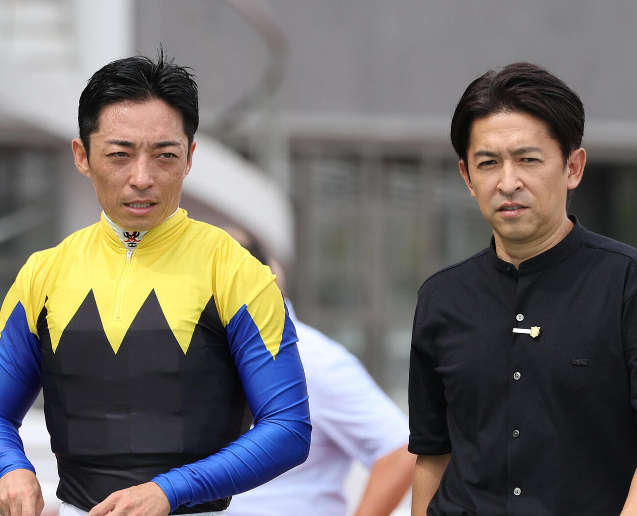 川田将雅騎手（左）と福永祐一調教師（2025年9月撮影）