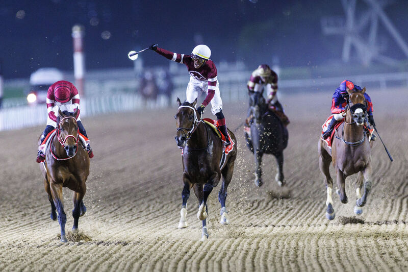 フォーエバーヤング（左）とマグニチュード（C）Dubai Racing Club