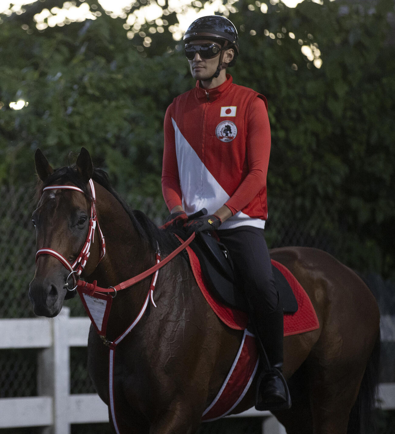 ベルモントパークで調整するフォーエバーヤング（（C）Susie Raisher／NYRA）