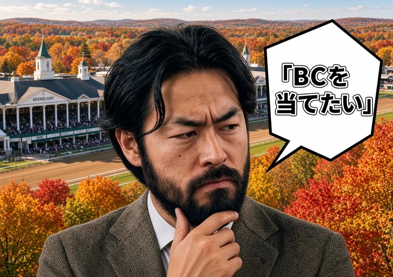BC5競走の予想に挑むダンディ高木記者
