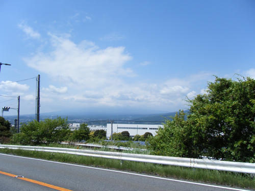 午後１時３８分、残念ながら富士山は雲の中
