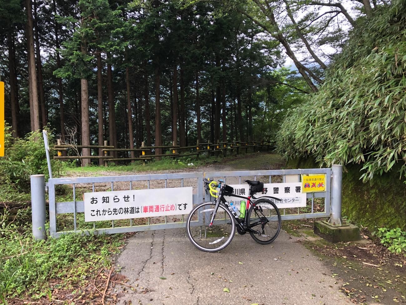 左手の表丹沢林道もゲートは閉まっていた