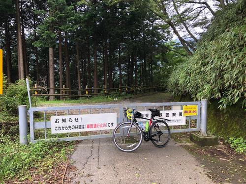左手の表丹沢林道もゲートは閉まっていた