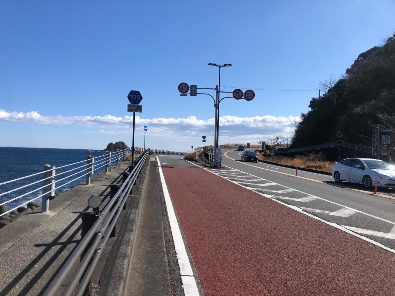 午前9時57分　国道を離れ県道109号へ
