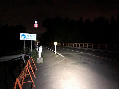 5日午前0時18分　303キロ地点、長野市に入る（長野市）