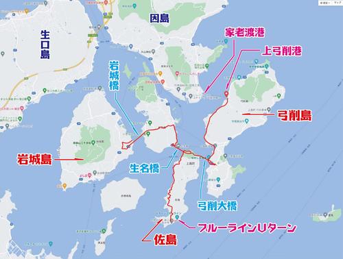 今回走ったゆめしま海道のコース