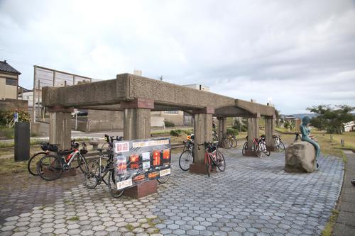 「ようこそ日本海へ」とウエルカムボードで大歓迎してくれた