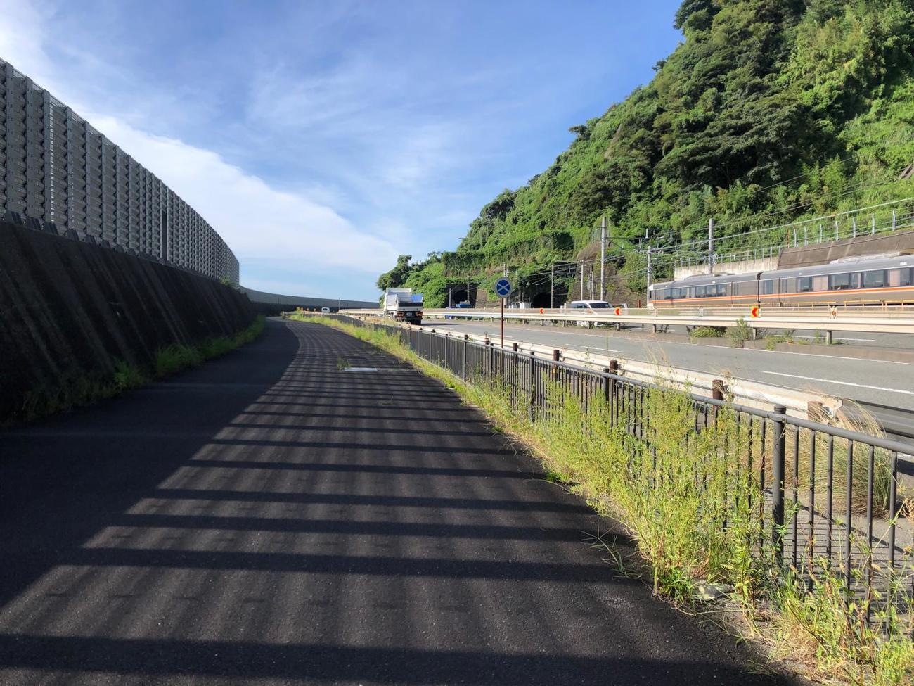 13日午前8時27分、国道1号沿いの太平洋岸自転車道