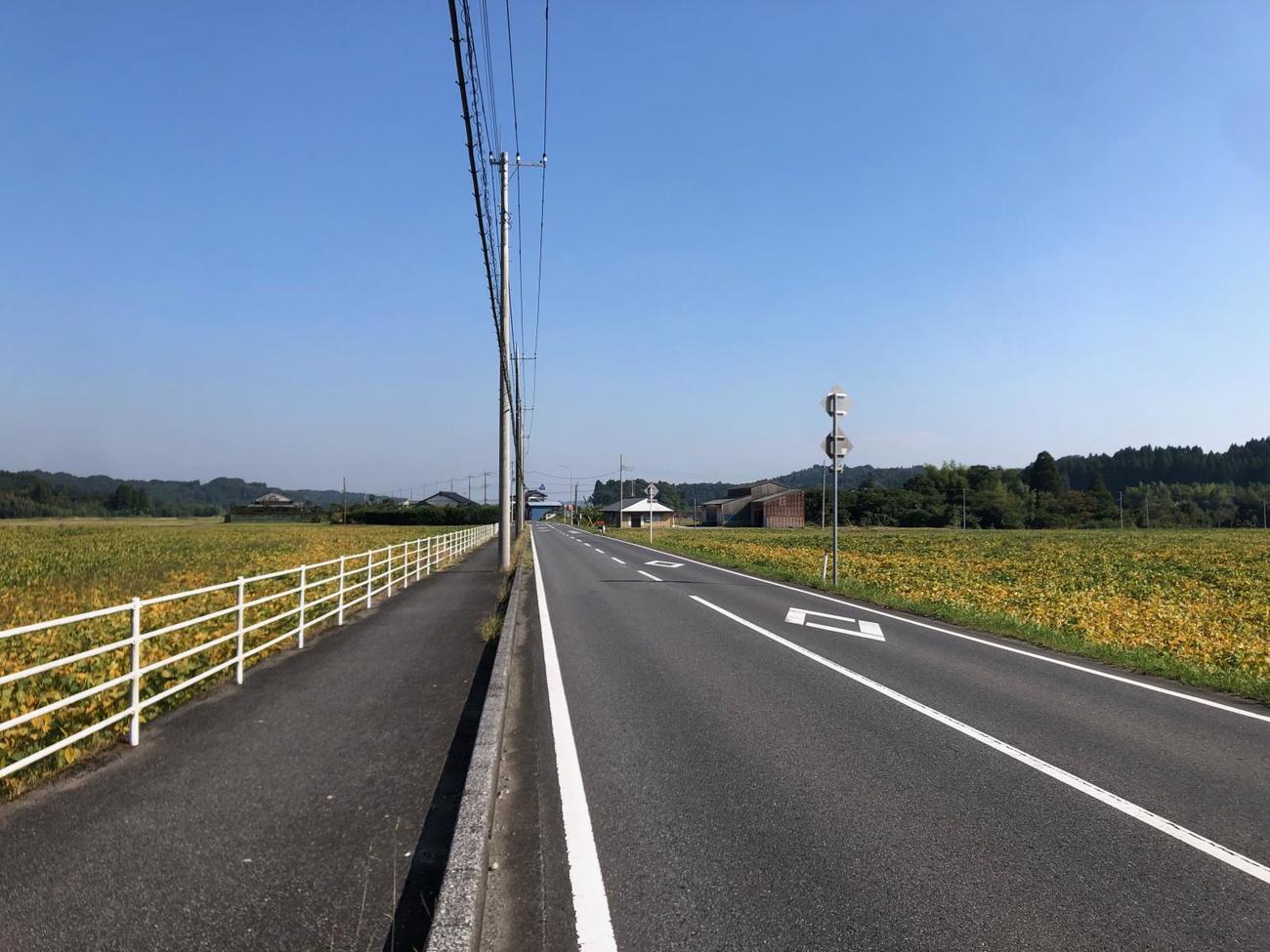 23日午後0時49分、長南町を走る