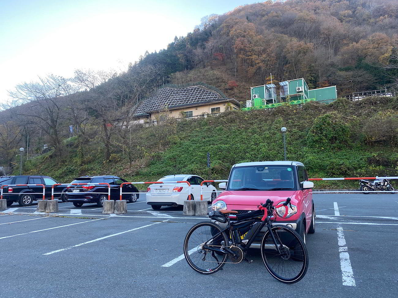 今回は車にE-Bikeを積んで秩父まで来た