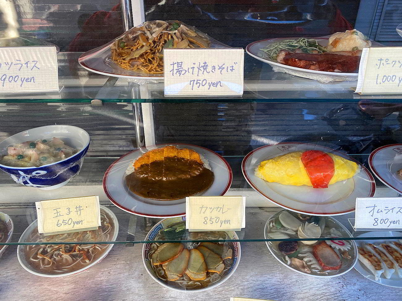 カフェパリーの食品サンプル