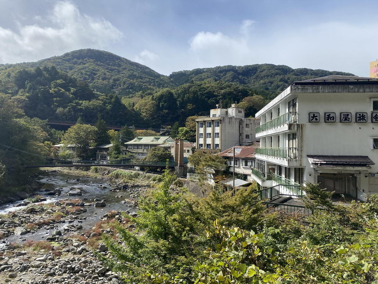 「日塩もみじライン」の北側の入口は塩原温泉