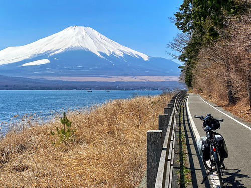 サイクリングロードからしか見られない富士山の絶景を堪能した