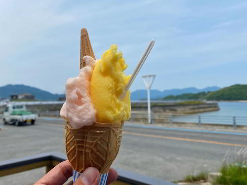 生口島のドルチェでジェラートタイム
