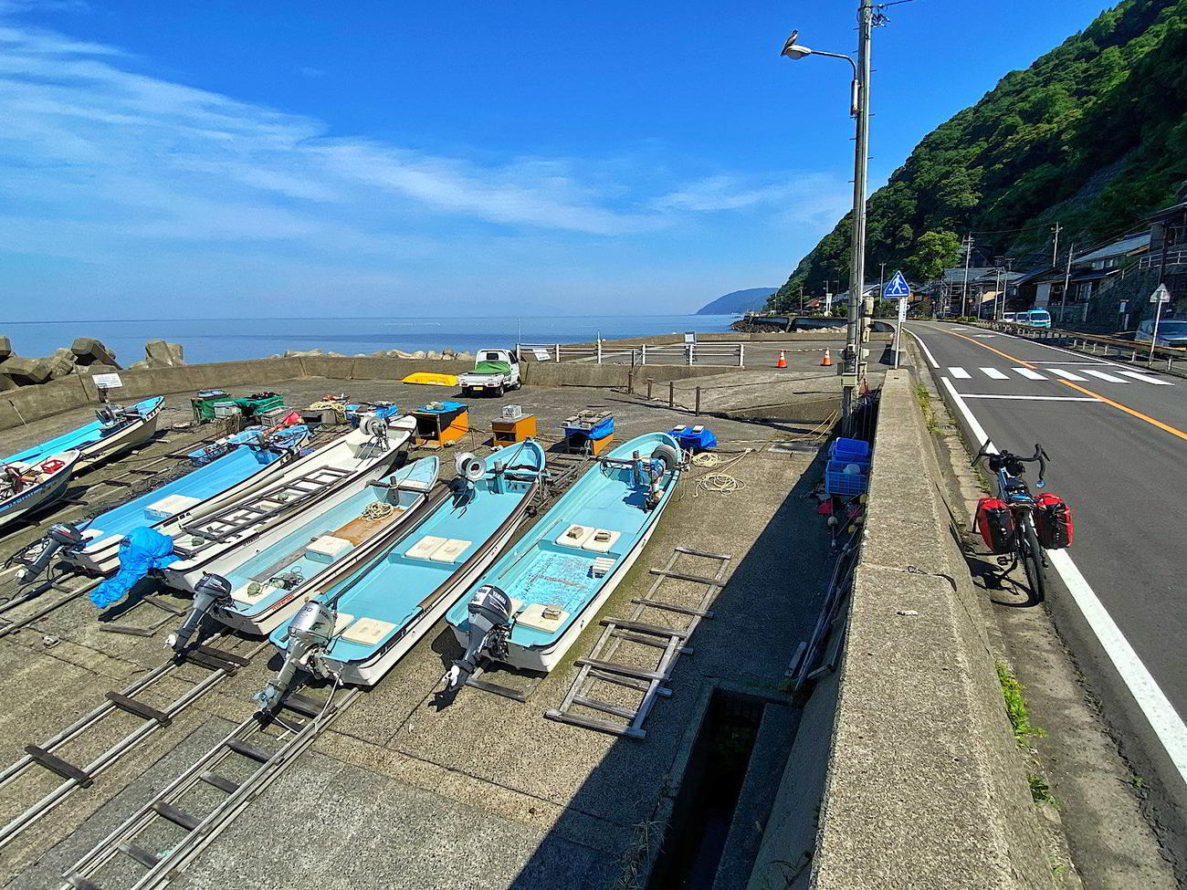 この旅で初めて見た日本海！
