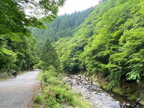 渓谷沿いに延びる国道193号を北へ進む