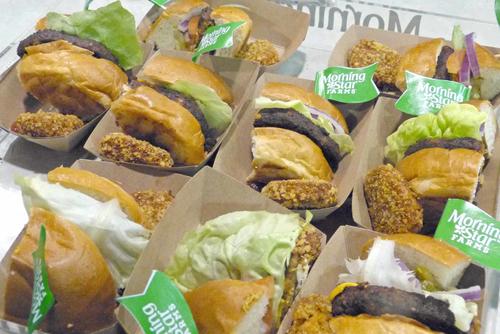 代替植物性肉を使ったハンバーガー