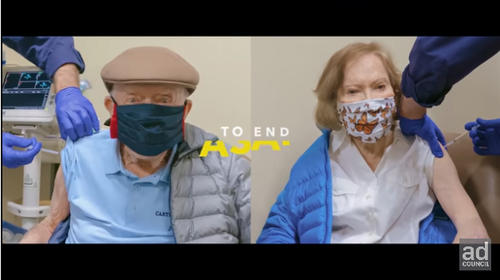 96歳のカーター元大統領夫妻もワクチンを接種する様子を公開