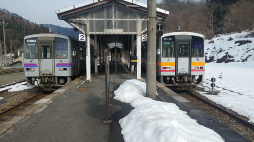 〈3〉1日に1度、3方向からの列車が集まる（2018年2月）