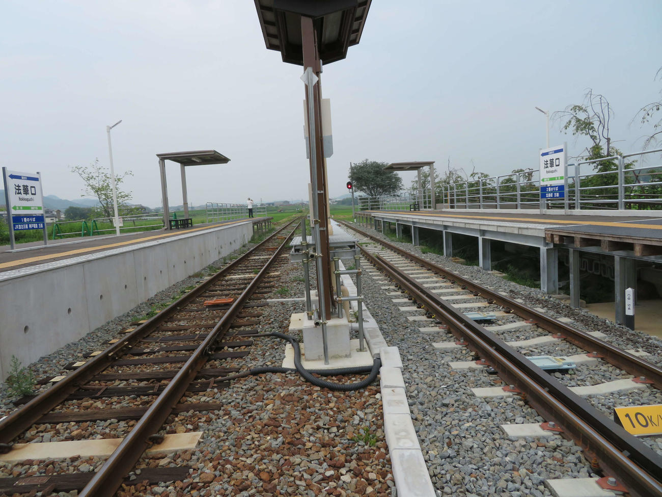 〈3〉北条鉄道で初めて行き違いができるようになった新設ホーム