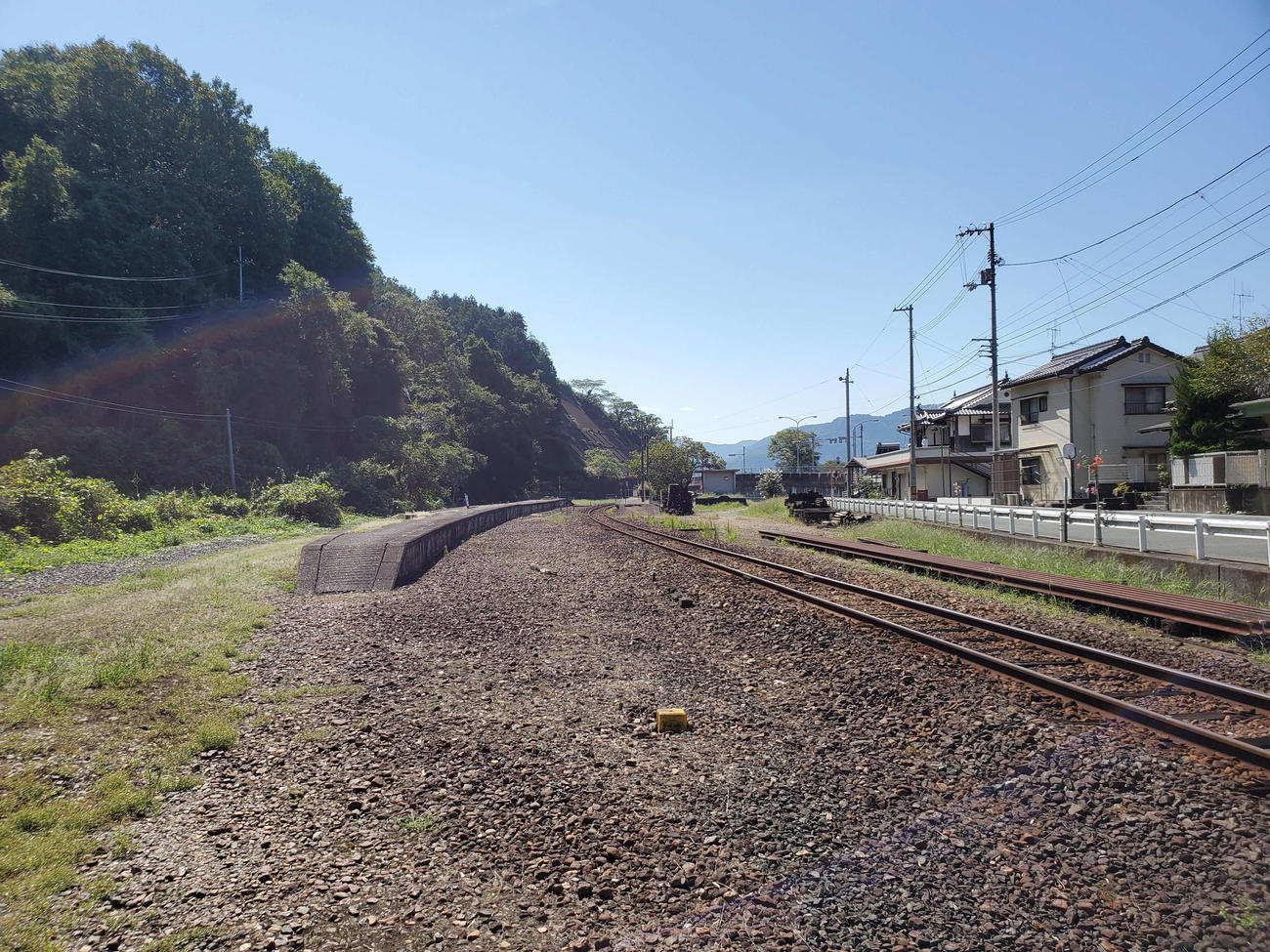 〈6〉五郎駅には今も内子線のホームだけが残る