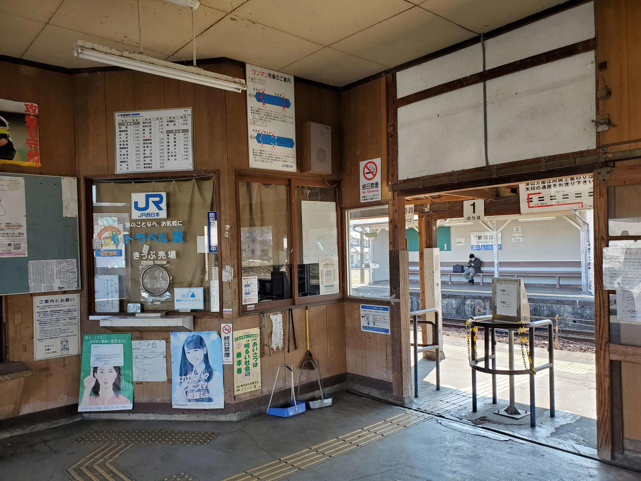 〈2〉旧勝間田駅の構内
