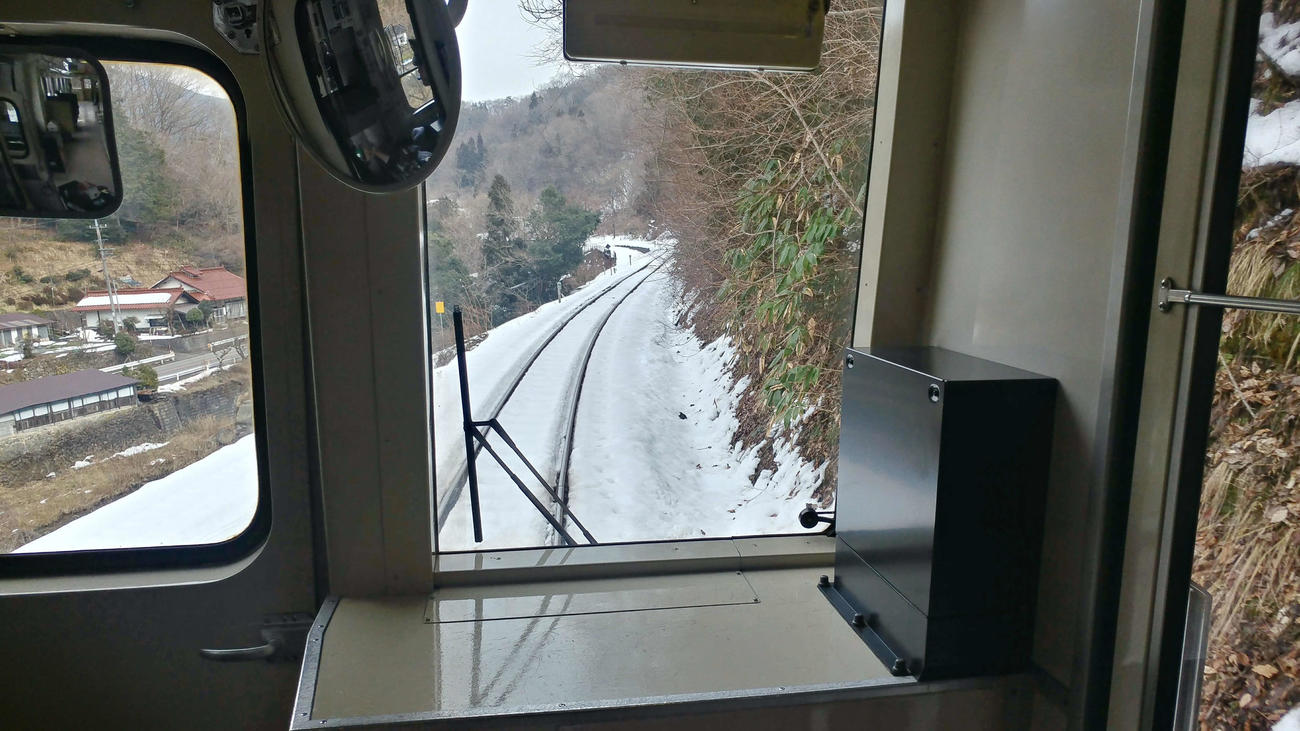 （10）芸備線を備後落合へ進むと雪が深くなってきた