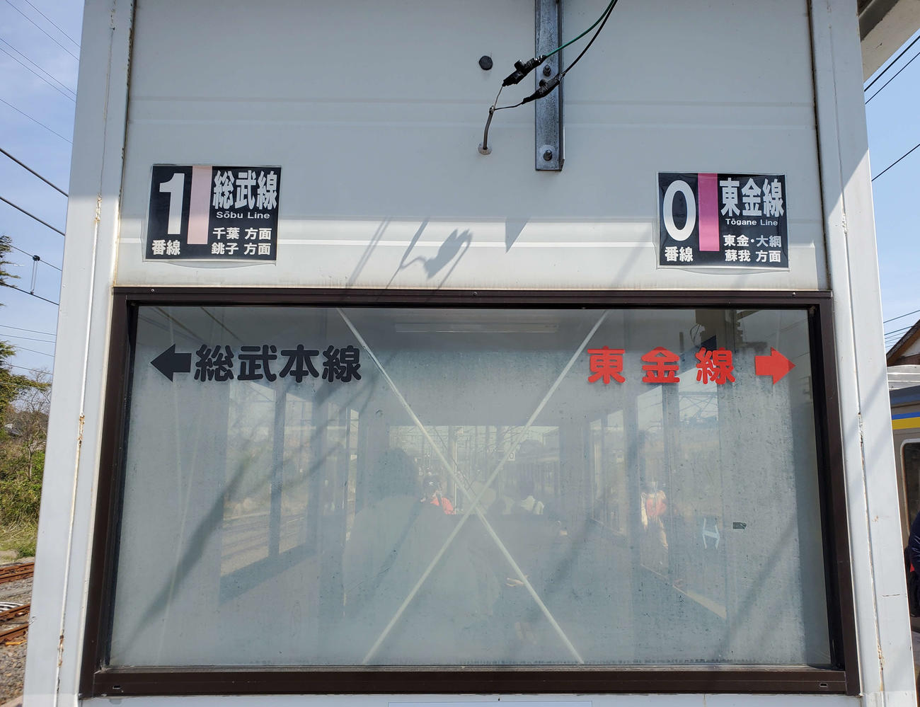 〈7〉0番線のある成東駅。案内の仕方がユニーク